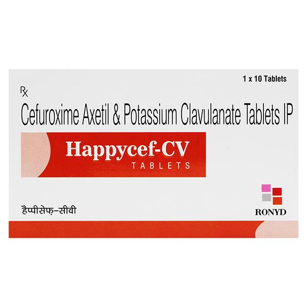 HAPPYCEF CV Tablet 10's Price, Uses, Side effects, Substitutes | Netmeds