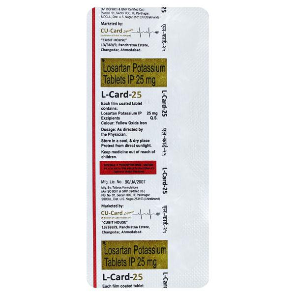 L CARD 25 Tablet 10's