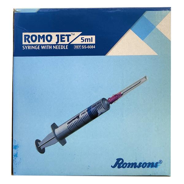 Buy Romsons Romo Jet Syringe with Needle 5 ml (24G) (SS-6084) Online at ...