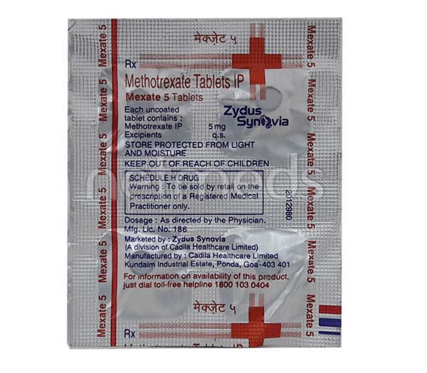 Mexate 5mg Tablet 4'S