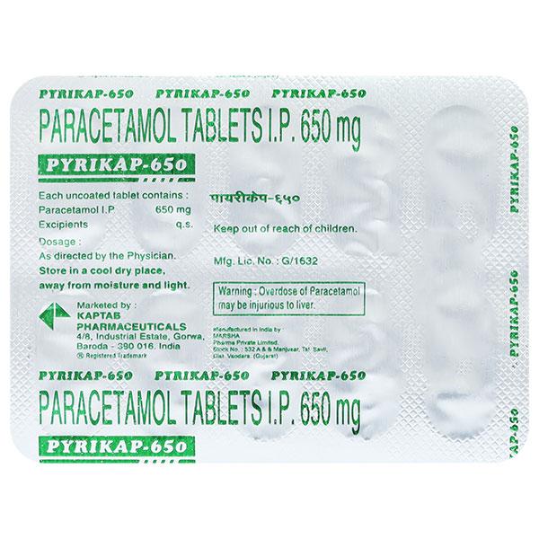 PYRIKAP 650mg Tablet 10's