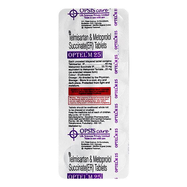OPTEL M 25mg Tablet 10's