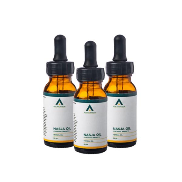 Age Ayurveda Nasja Herbal Nasal Drops Oil (Pack of 3 x 30 ml)