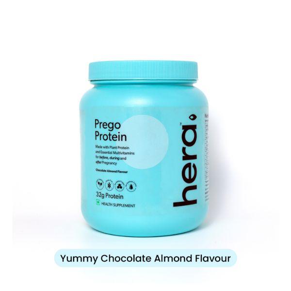 Buy Hera Prego Protein Powder - Yummy Chocolate Almond 480 gm Online at ...