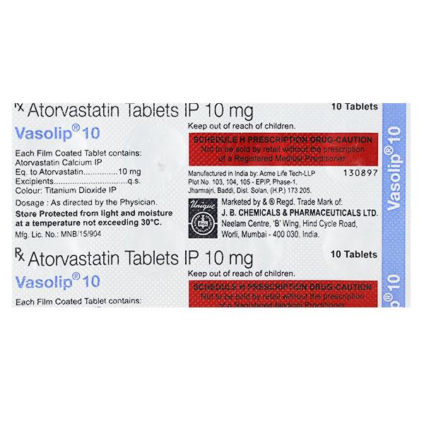 VASOLIP 10 Tablet 10's