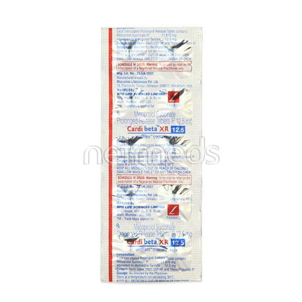 Cardibeta XR 12.5mg Tablet 10'S