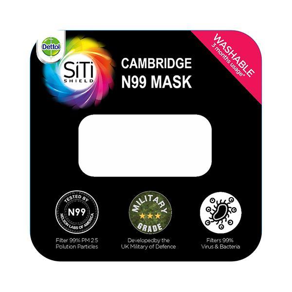 Dettol Cambridge Pro N99 Anti-Pollution Mask - Po-S-Adjustable (S)