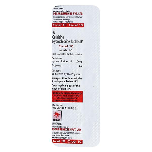 O CET 10mg Tablet 10's