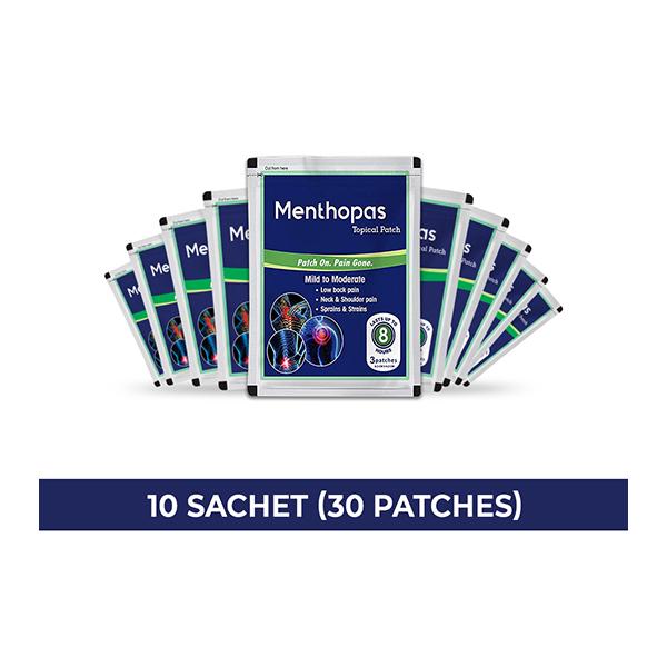 Buy Menthopas Topical Pain Relief Patch (Pack of 10 x 3's) Online at ...