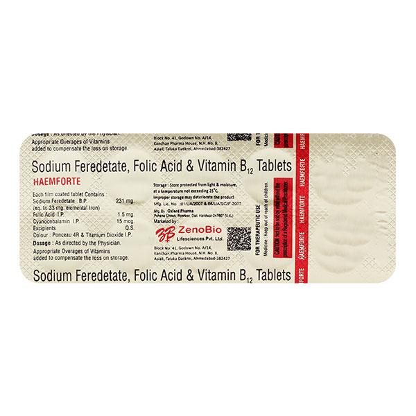 HAEMFORTE Tablet 10's Price, Uses, Side effects, Substitutes | Netmeds