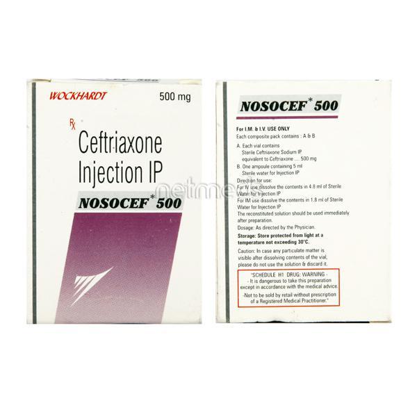 Nosocef 500mg Injection 1'S