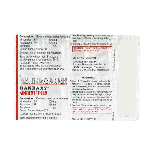 Nimrest Plus Tablet 10'S