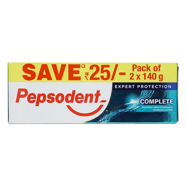 Pepsodent Expert Protection Complete Toothpaste (Pack of 2 x 140 gm)