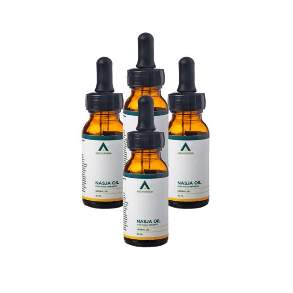 Age Ayurveda Nasja Herbal Nasal Drops Oil (Pack of 4 x 30 ml)