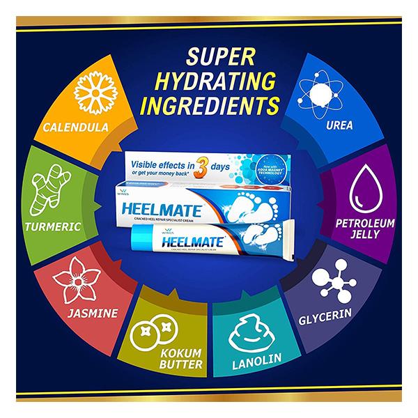 Buy Heelmate Cream 30g :Nourishes and Hydrates Cracked Heels Netmeds