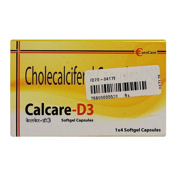 CALCARE D3 Softgel Capsule 4's