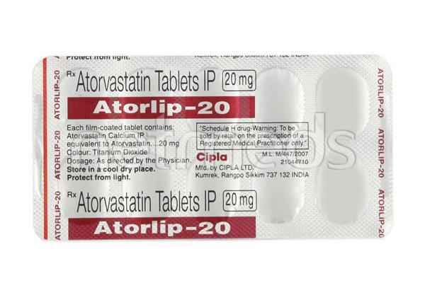 Atorlip 20mg Tablet 10'S