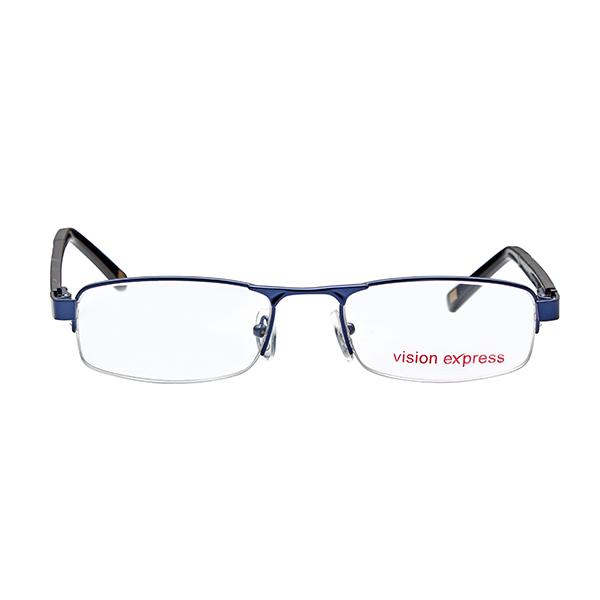 Buy Vision Express 12003 Blue Rectangle Eyeglasses (Including Anti ...