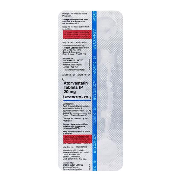Atoritic 20mg Tablet 10'S Price, Uses, Side effects, Substitutes | Netmeds