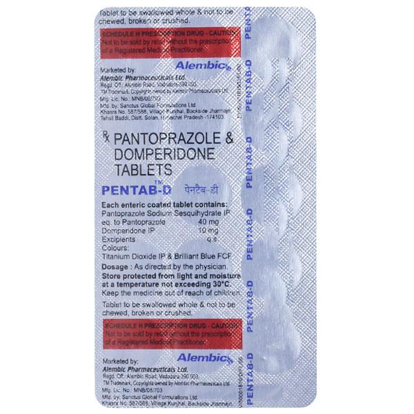 PENTAB D Tablet 15's Price, Uses, Side effects, Substitutes | Netmeds
