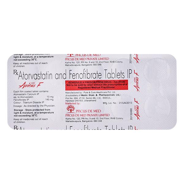 Buy AVICUS F 10mg Tablet 10's Online at Upto 25% OFF | Netmeds