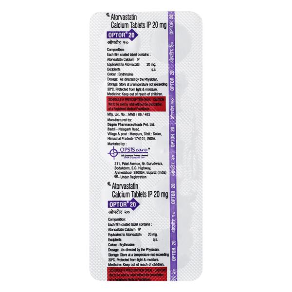OPTOR 20mg Tablet 10's Price, Uses, Side effects, Substitutes | Netmeds