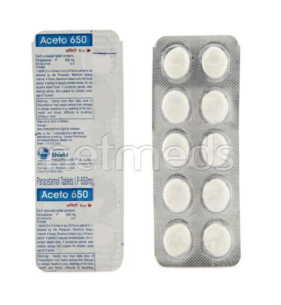 Aceto 650mg Tablet 10'S