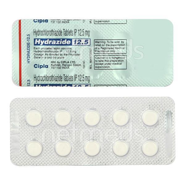 Hydrazide 12.5mg Tablet 10'S Price, Uses, Side effects | Netmeds