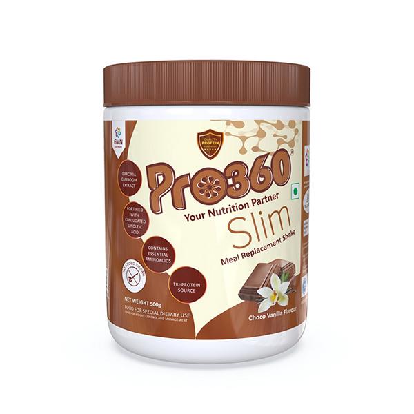 Buy Pro360 Slim Nutritional Powder - Choco Vanilla Flavour 500 gm ...
