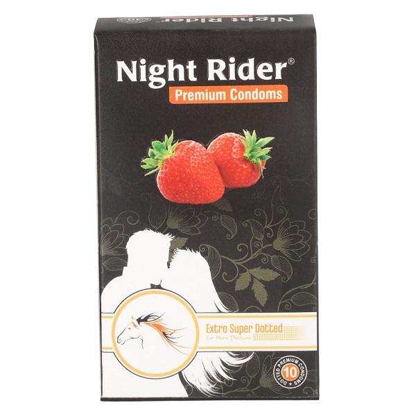 Night Rider Extra Super Dotted Premium Condoms - Strawberry 10's Online ...