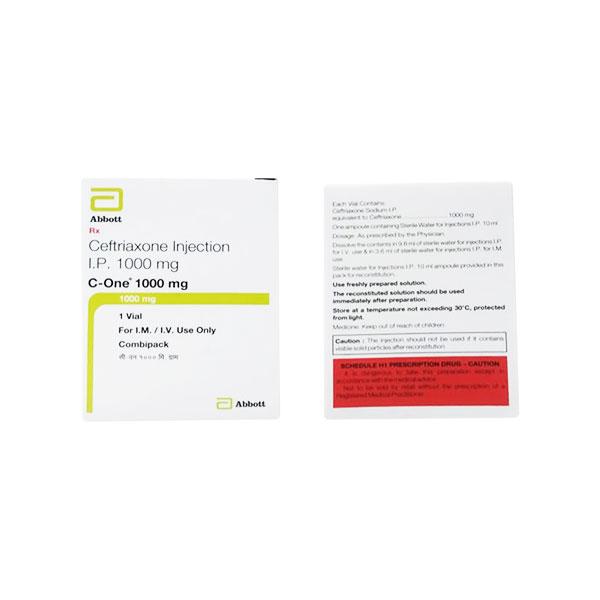 C One 1000mg Injection 1'S Price, Uses, Side effects, Substitutes | Netmeds