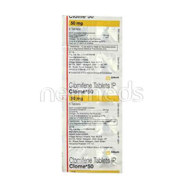 Clome 50mg Tablet 5'S