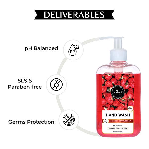 Buy Palmist Skin Care Hand Wash Gel French Strawberry 500 ml