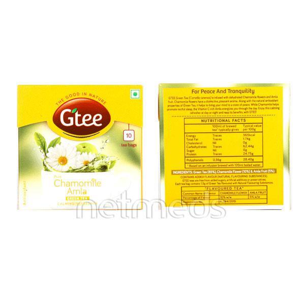 Buy GTEE Green Tea Bags - Chamomile Flower & Amla 10's Online at ...