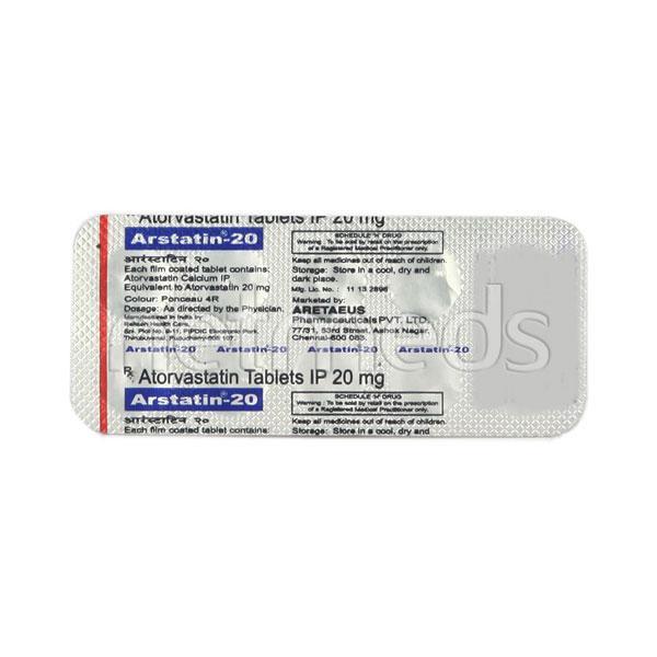 Arstatin 20mg Tablet 10'S