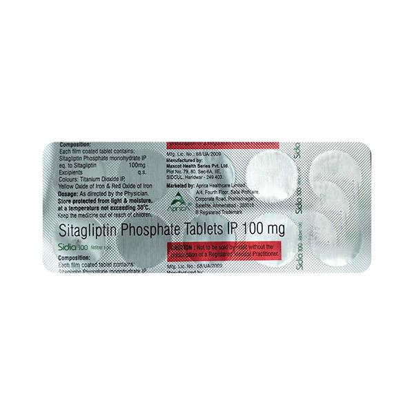 SIDIA 100 Tablet 10's Price, Uses, Side effects, Substitutes | Netmeds