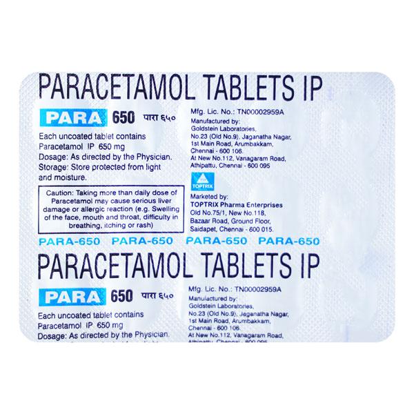 PARA 650 Tablet 15's