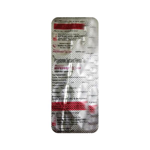 Buy Microgest SR 300mg Tablet 10'S Online at Upto 25% OFF | Netmeds