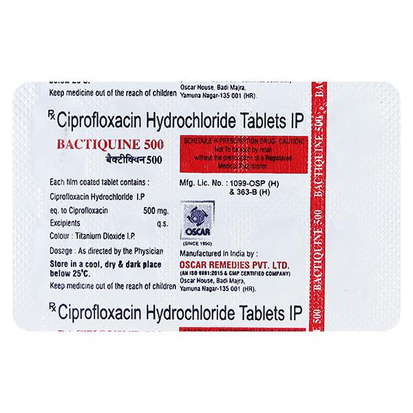BACTIQUINE 500 Tablet 10's