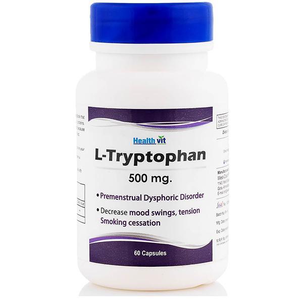 Buy HealthVit L- Tryptophan 500 mg Capsules 60's Online at Discounted ...