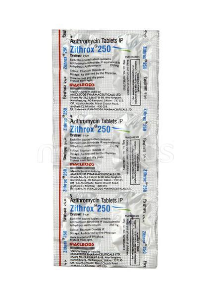 Zithrox 250mg Tablet 6'S