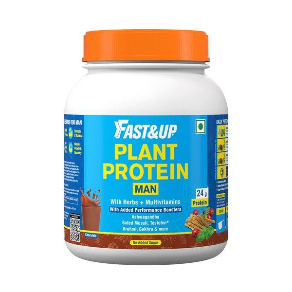 Fast&Up Plant Protein Powder for Men - Chocolate Flavour 1000 gm Online ...