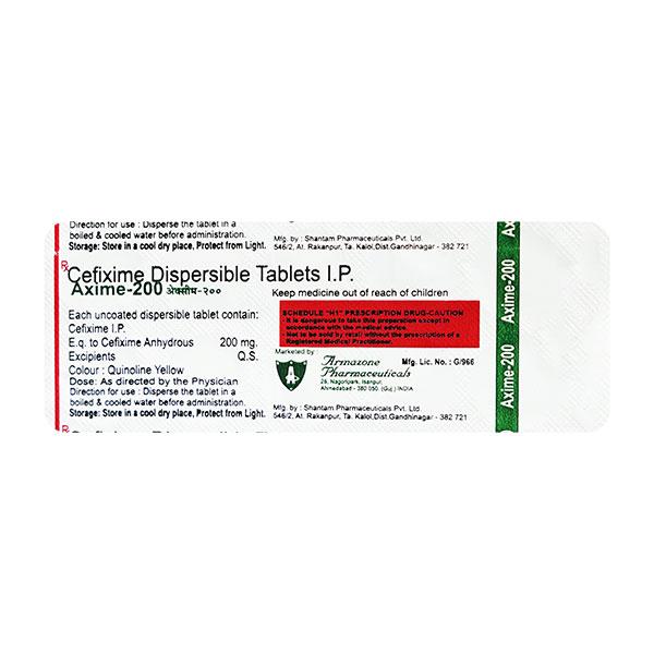 AXIME 200 Tablet 10's