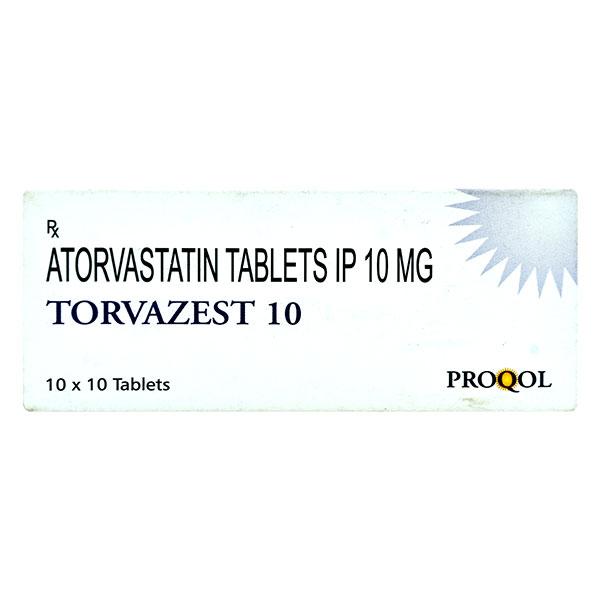 TORVAZEST 10mg Tablet 10's Price, Uses, Side effects, Substitutes | Netmeds