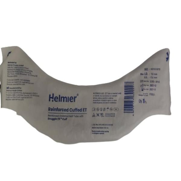 Helmier Reinforced Endotracheal Tube with Snuggle Fit - Cuff (7.0 mm) 1's