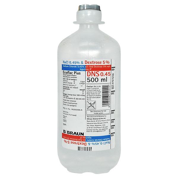 DNS ECOFLAC PLUS(B BRAUN) 0.45 Infusion 500ml Price, Uses, Side effects ...
