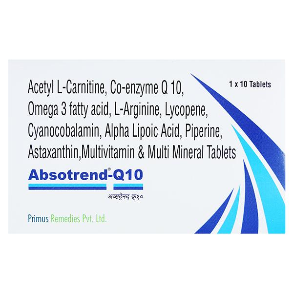 Buy Absotrend Q10 Tablet 10's Online at Upto 25% OFF Netmeds