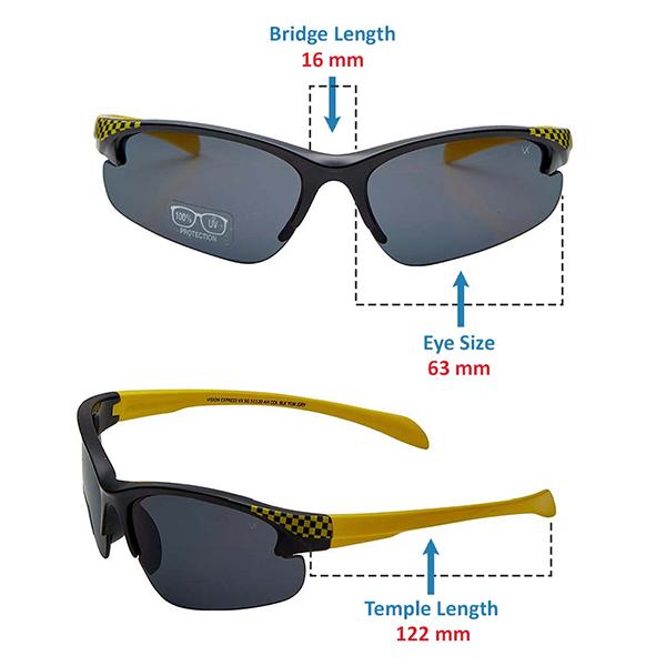 Buy Vision Express Kids 51120 Wrap Grey Polycarbonate Sunglasses