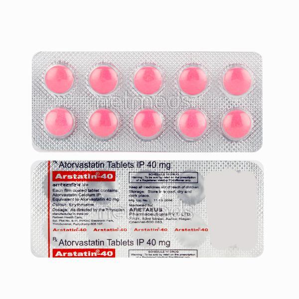 Arstatin 40mg Tablet 10'S