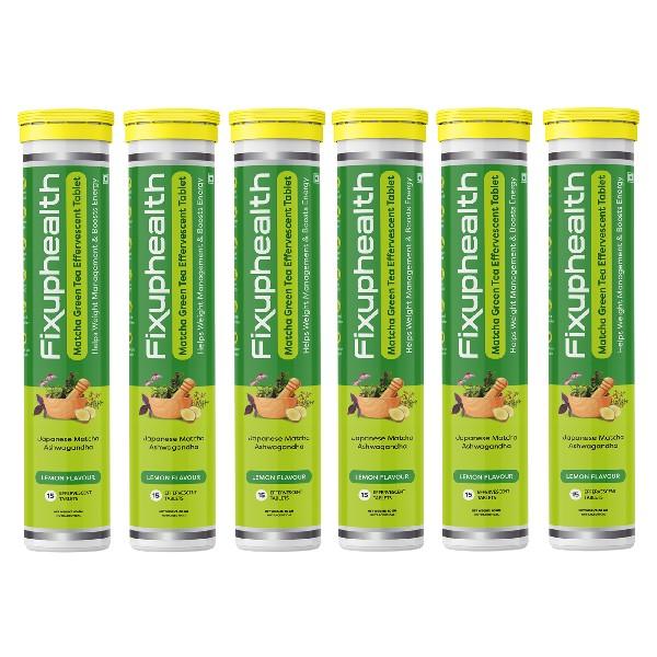 FixUpHealth Matcha Green Tea Effervescent Tablet - Lemon Flavour (Pack ...